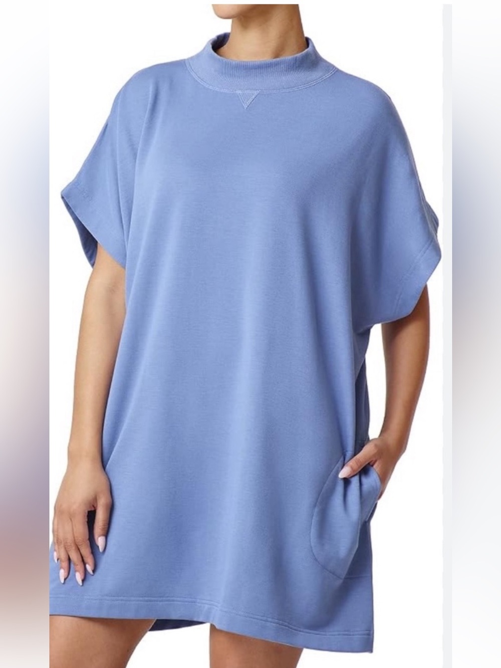 VGUC WOMENS L/XL HUE soft blue CASUAL DRESS WITH POCKETS!